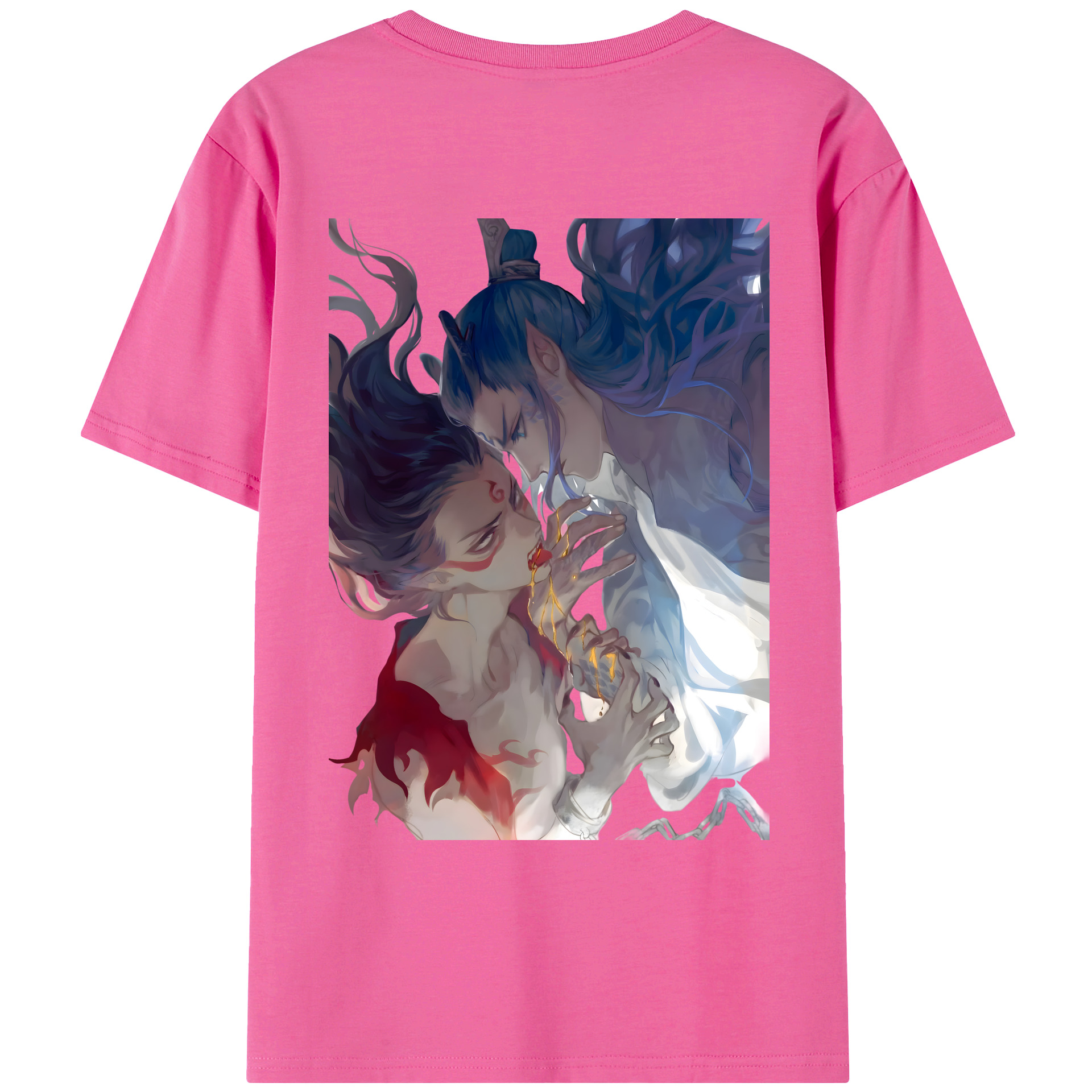 （画像用） Ne Zha 2 ナタ 魔童の大暴れ レディース半袖Tシャツ(バックプリント)